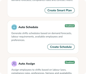 Auto-Schedule – generate optimised schedules automatically